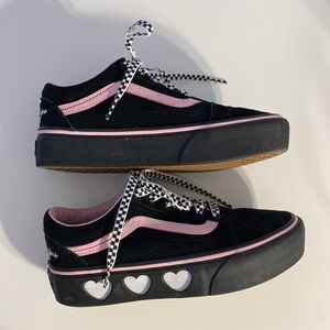 Vans Black and Pink Sneakers
